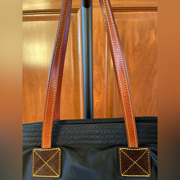 Dooney & Bourke Tote Nylon Black Brown Size Medium - Picture 8 of 17